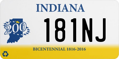 IN license plate 181NJ