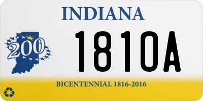 IN license plate 181OA