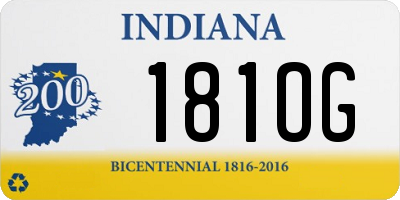 IN license plate 181OG
