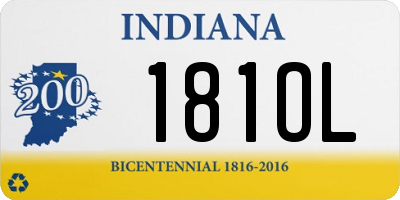 IN license plate 181OL