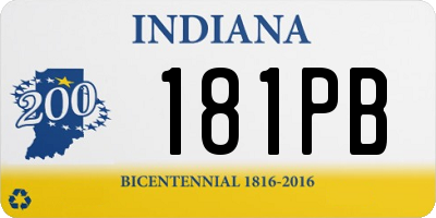 IN license plate 181PB