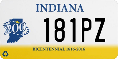 IN license plate 181PZ