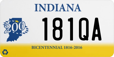 IN license plate 181QA