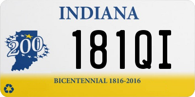 IN license plate 181QI