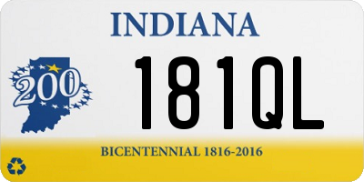 IN license plate 181QL