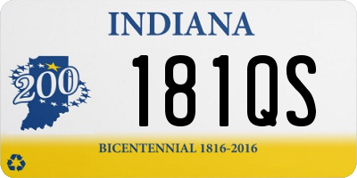 IN license plate 181QS
