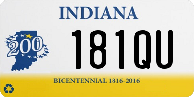 IN license plate 181QU