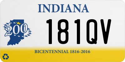 IN license plate 181QV