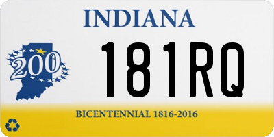 IN license plate 181RQ