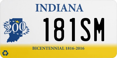 IN license plate 181SM