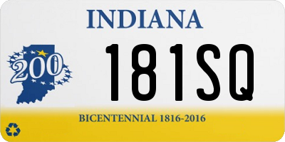 IN license plate 181SQ