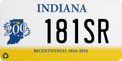 IN license plate 181SR