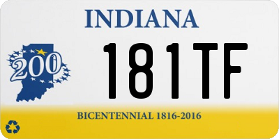 IN license plate 181TF