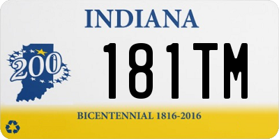 IN license plate 181TM