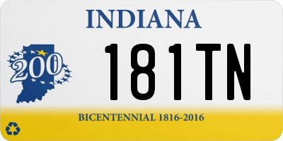 IN license plate 181TN