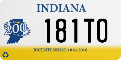 IN license plate 181TO
