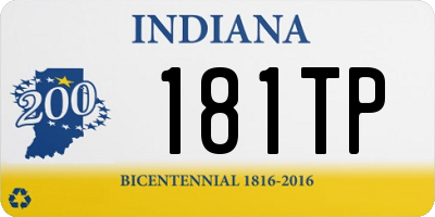 IN license plate 181TP