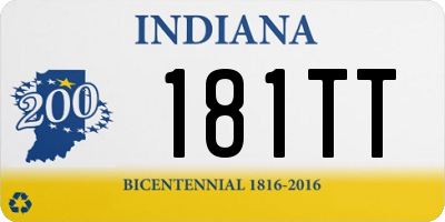 IN license plate 181TT