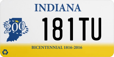 IN license plate 181TU