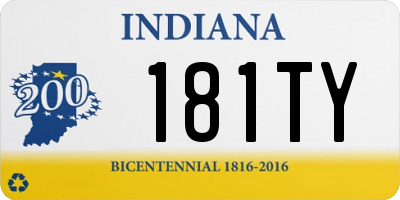 IN license plate 181TY