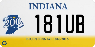 IN license plate 181UB