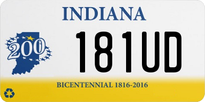 IN license plate 181UD