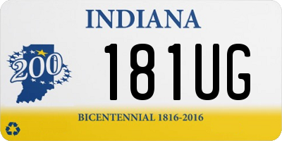 IN license plate 181UG