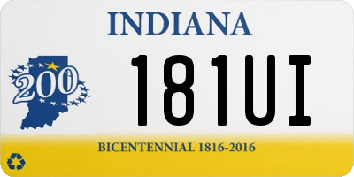 IN license plate 181UI