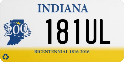 IN license plate 181UL