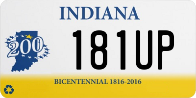 IN license plate 181UP