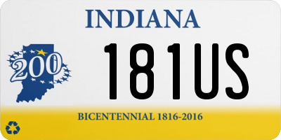 IN license plate 181US