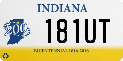 IN license plate 181UT