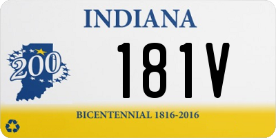 IN license plate 181V