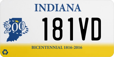 IN license plate 181VD