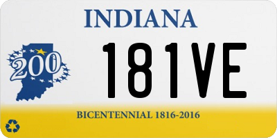 IN license plate 181VE