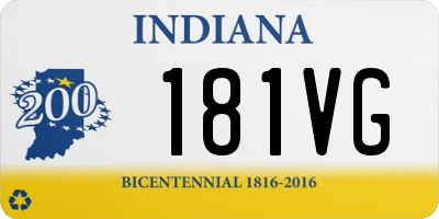 IN license plate 181VG