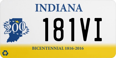 IN license plate 181VI