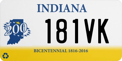 IN license plate 181VK