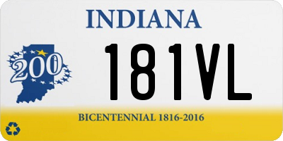 IN license plate 181VL