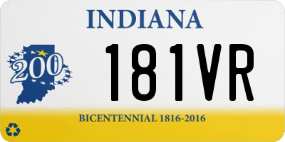 IN license plate 181VR