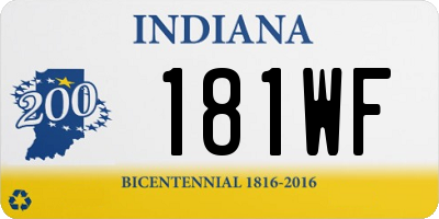 IN license plate 181WF