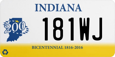 IN license plate 181WJ