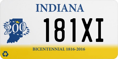 IN license plate 181XI