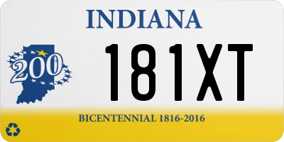 IN license plate 181XT