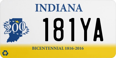 IN license plate 181YA