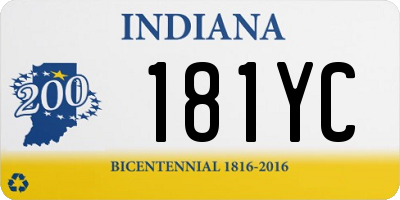 IN license plate 181YC