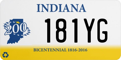 IN license plate 181YG