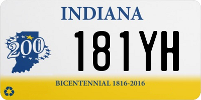 IN license plate 181YH