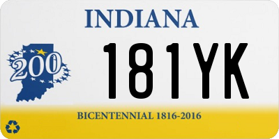 IN license plate 181YK