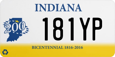 IN license plate 181YP